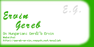 ervin gereb business card